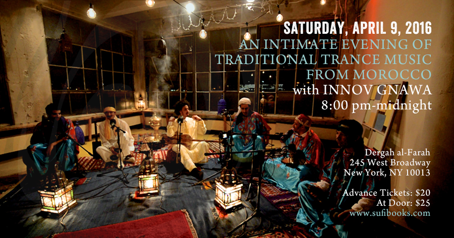 Saturday, April 9, 2016 | SOLD OUT: An Intimate Evening of Traditional Trance Music From Morocco with Innov Gnawa | 8:00 pm – midnight